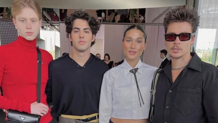 Lucas Pretti viaja para Itália e prestigia desfile da Prada na Semana de Moda Masculina de Milão