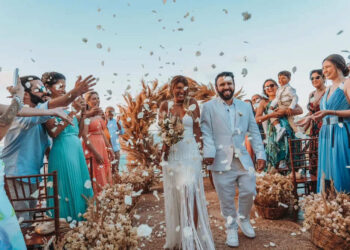 Ghabi celebra 10 anos de casamento em Fernando de Noronha