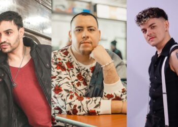 Marc Yann, Allan Loppes e Felipe D’Orazio comemoram o lançamento de “Jovens Cansados”